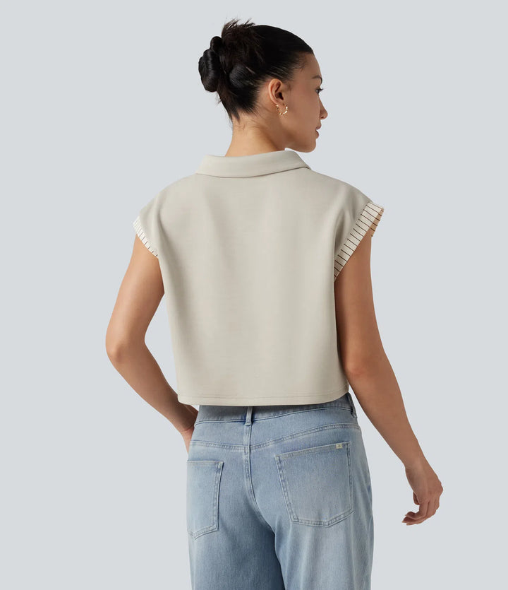 Dropped Short Sleeve colourBlock Casual T-Shirt