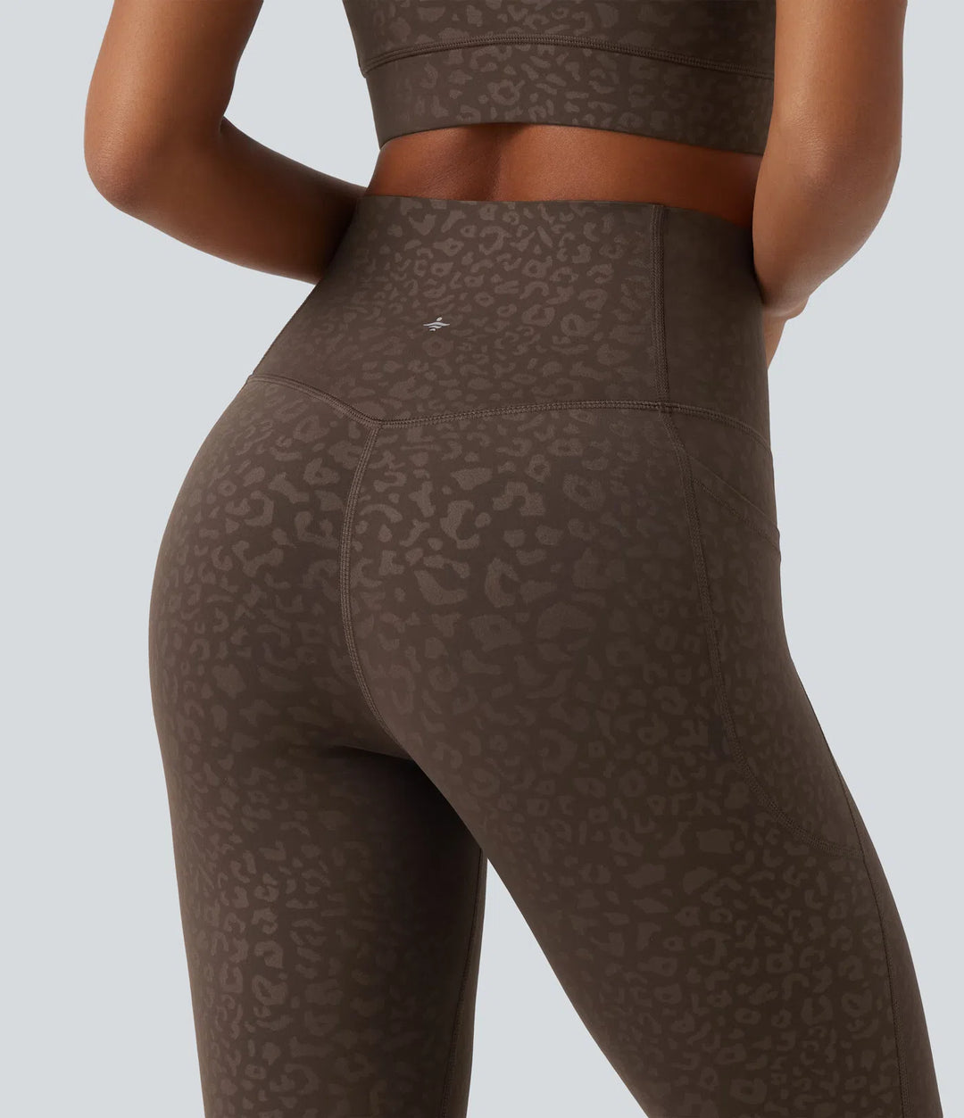 Halara UltraSculpt Leopard Print High Waisted Tummy Control Yoga Leggings with Pockets