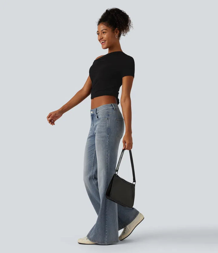 Halara Flex Low Rise Flare Casual Jeans with Pockets