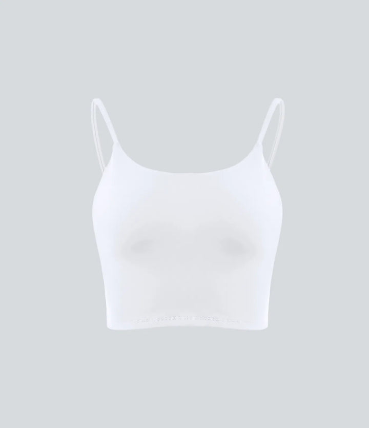 Basic Padded Workout Cropped Tank Vest Top A-D Cups