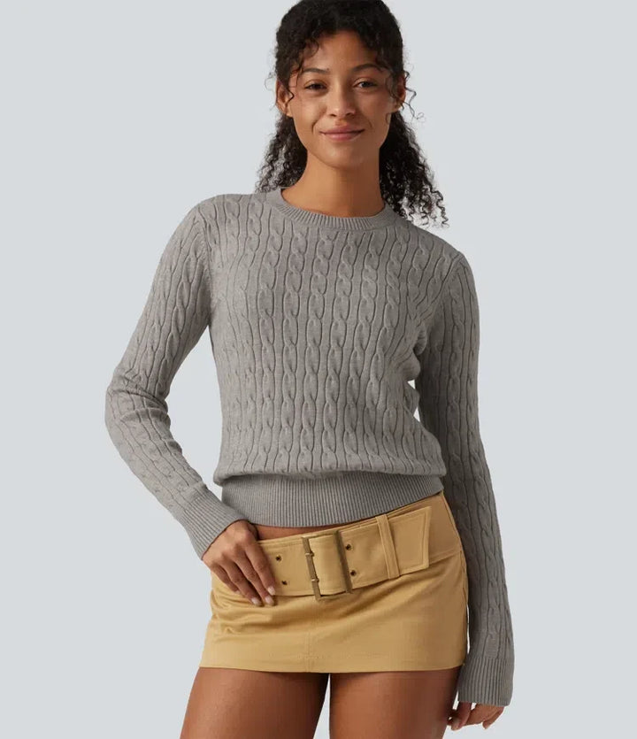 Round Neck Long Sleeve Work Jumper