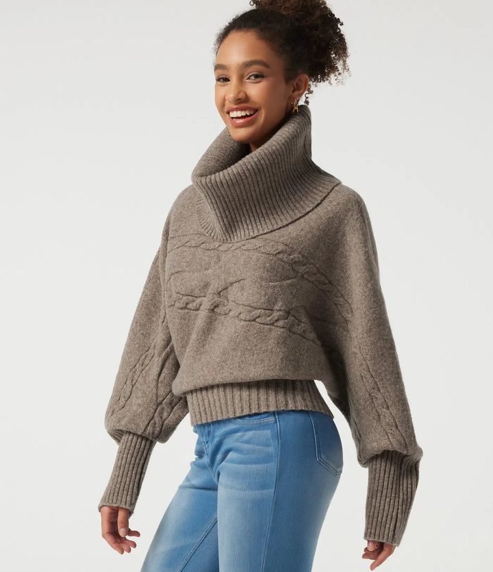 High Neck Long Sleeve Casual Jumper