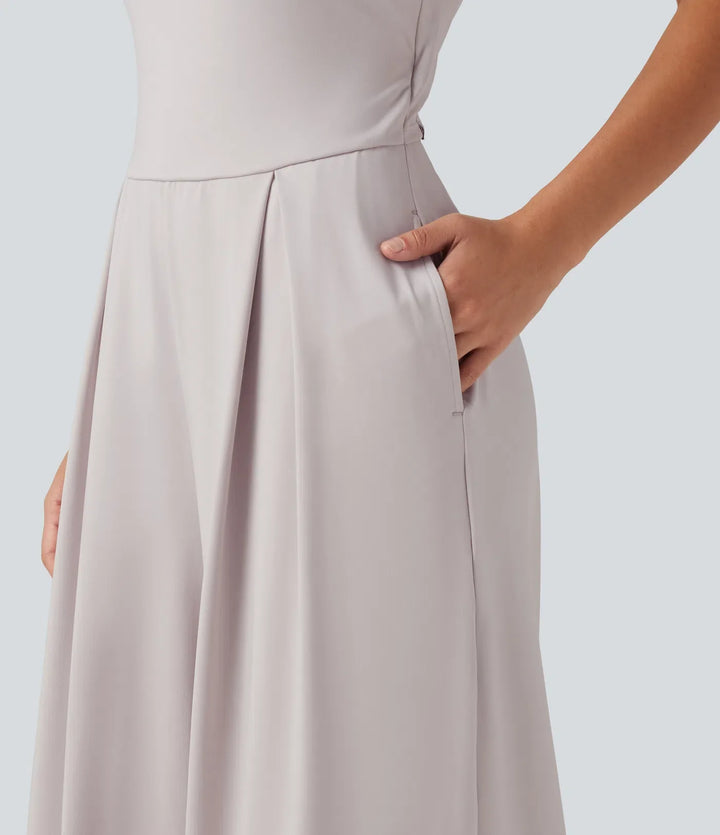 Tube Baggy Casual Jumpsuit with Pockets-Easy Peezy Edition