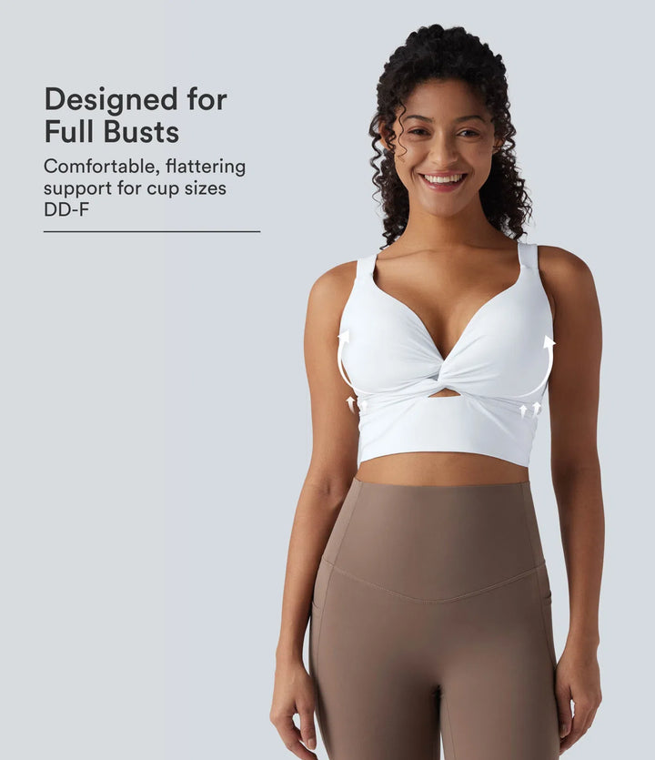 Halara UltraSculpt Low Support Push-Up Yoga Sports Bra DD-F Cups