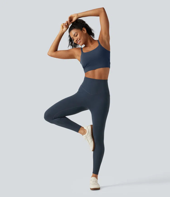 Halara UltraSculpt Curvy High Waisted Tummy Control Shaping Yoga Leggings with Pockets