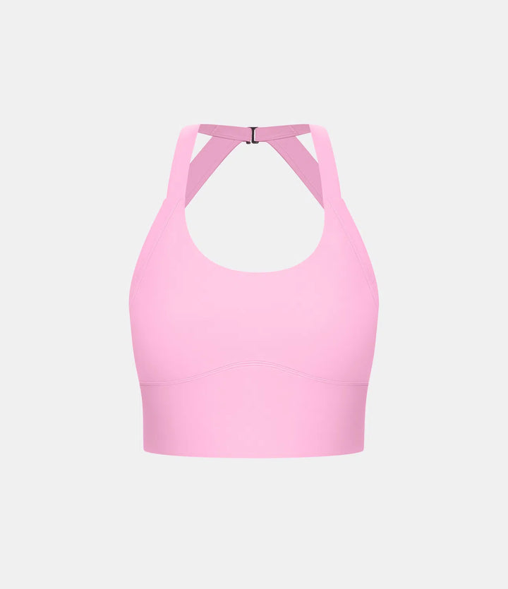 SoftlyZero Plush Cut Out Cropped Yoga Tank Vest Top