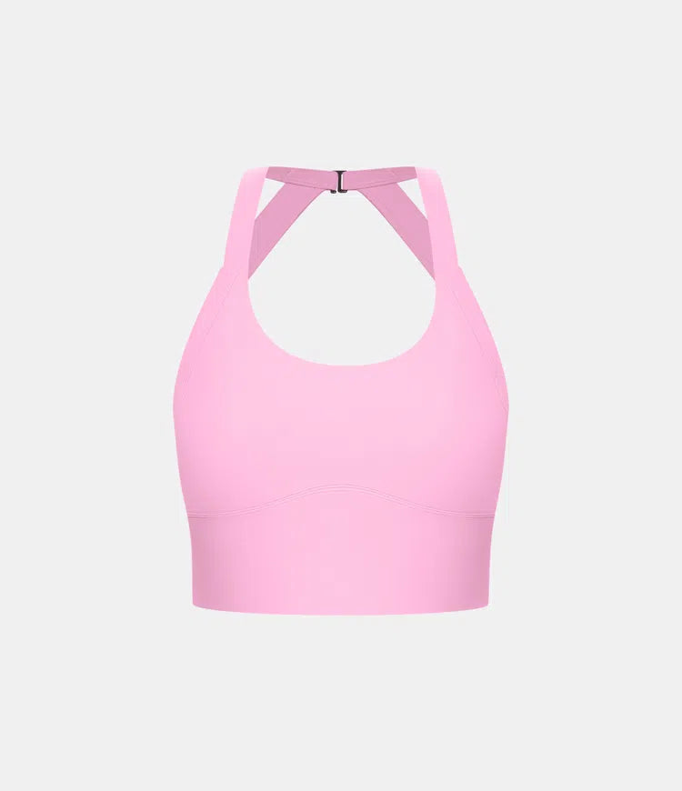SoftlyZero Plush Cut Out Cropped Yoga Tank Vest Top