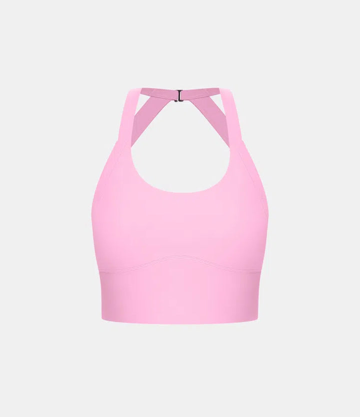 SoftlyZero Plush Cut Out Cropped Yoga Tank Vest Top