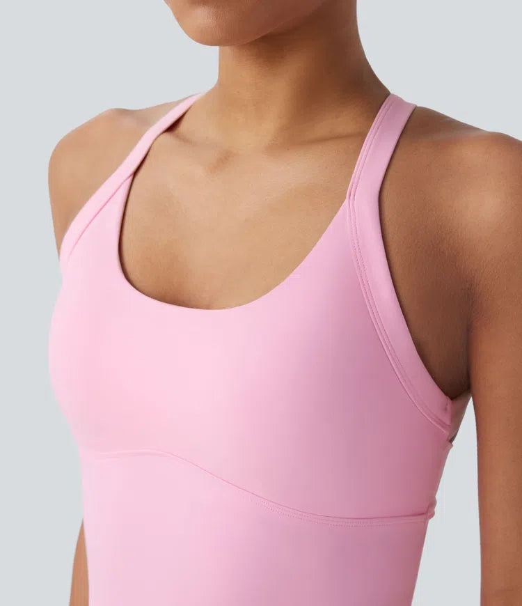 SoftlyZero Plush Cut Out Yoga Tank Vest Top A-D Cups