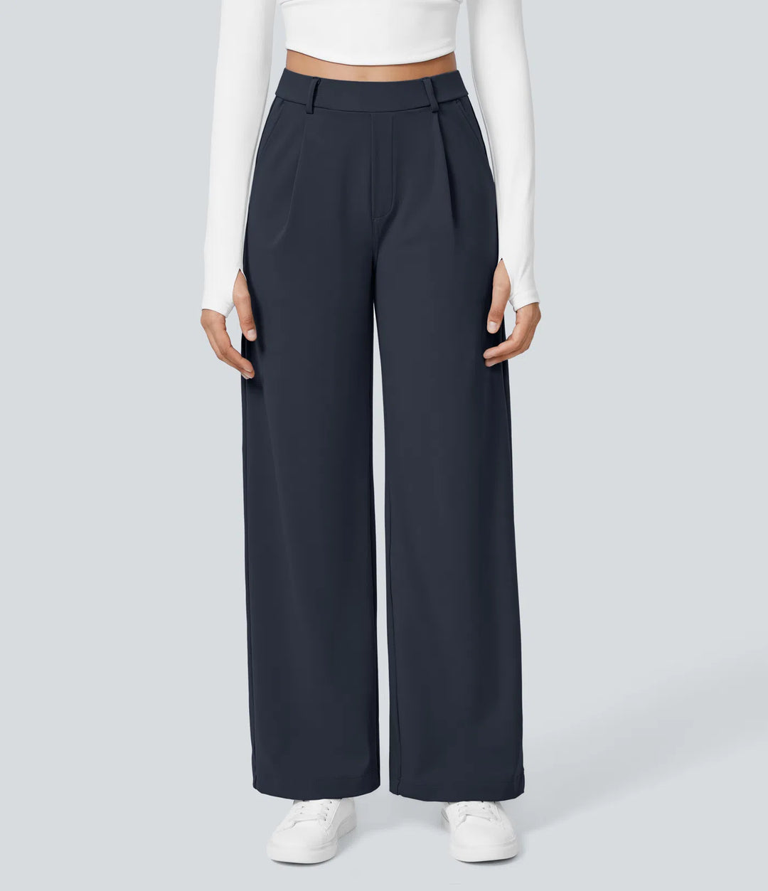Halara Flex DayStretch High Waisted Pocket Straight Leg Work Trousers