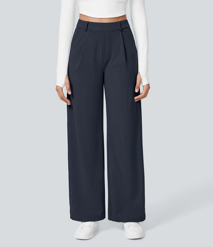 Halara Flex DayStretch High Waisted Pocket Straight Leg Work Trousers