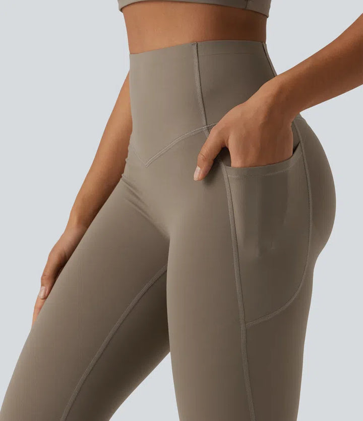 Halara UltraSculpt High Waisted Butt Lifting Tummy Control Bootcut Yoga Leggings with Pockets