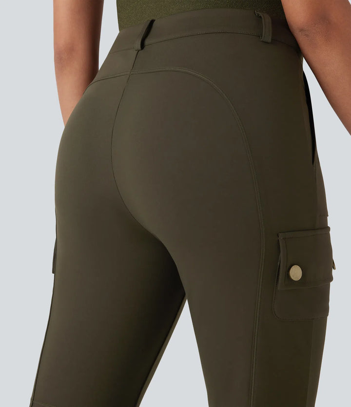 DayStretch Mid Rise Pockets Hiking Cargo Bootcut Trousers