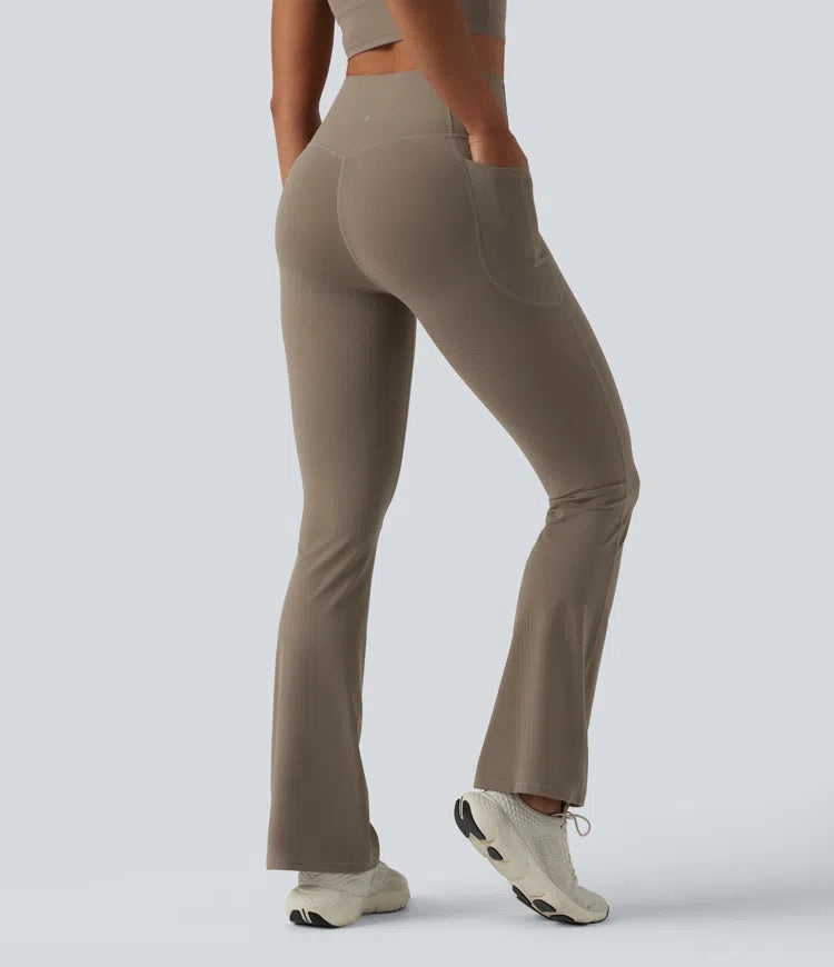 Halara UltraSculpt High Waisted Butt Lifting Tummy Control Bootcut Yoga Leggings with Pockets