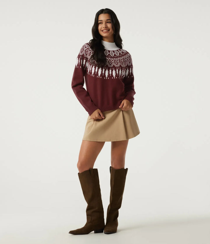 High Neck Long Sleeve Casual Jumper