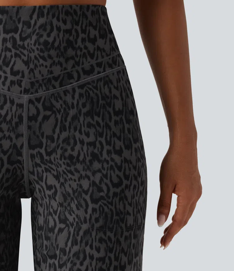 Halara UltraSculpt Leopard Print High Waisted Tummy Control Yoga Joggers with Pockets