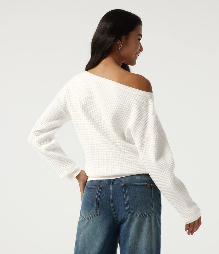 Long Sleeve Waffle Casual Jumper