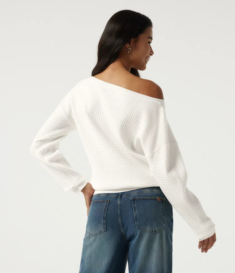 Long Sleeve Waffle Casual Jumper