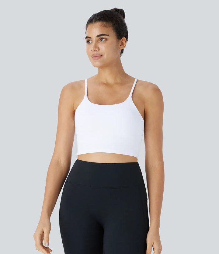 Basic Padded Workout Cropped Tank Vest Top A-D Cups