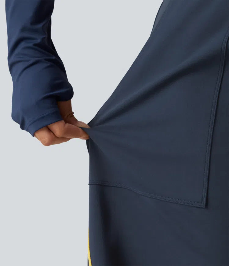 High Waisted colourBlock Side Stripe Barrel Dance Trousers with Pockets