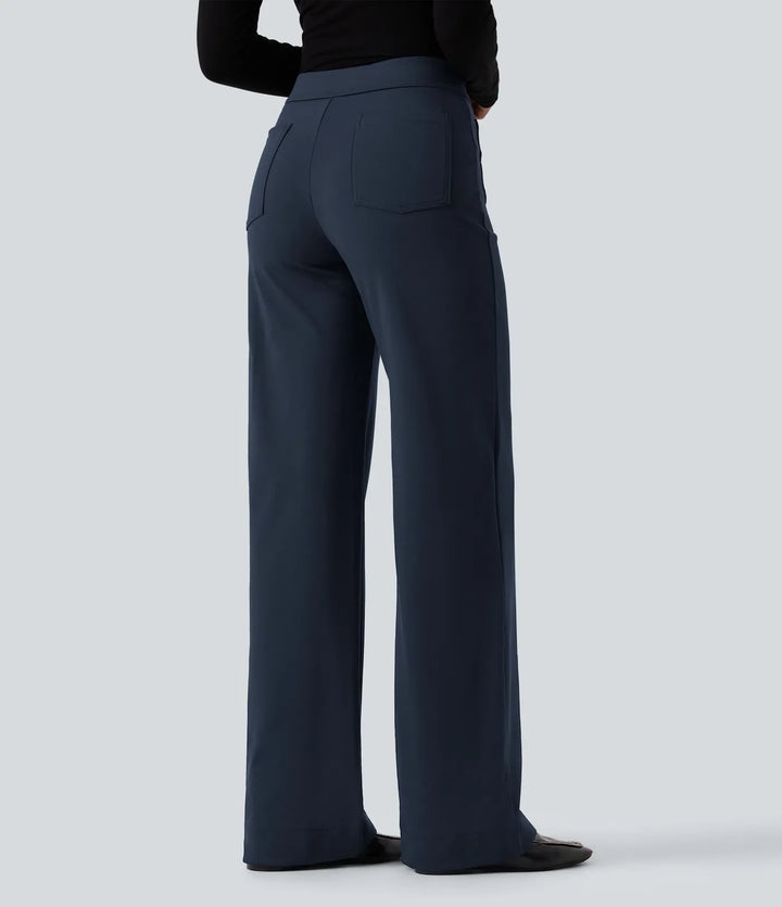 Halara Flex DayStretch Low Rise Straight Leg Work Trousers with Pockets