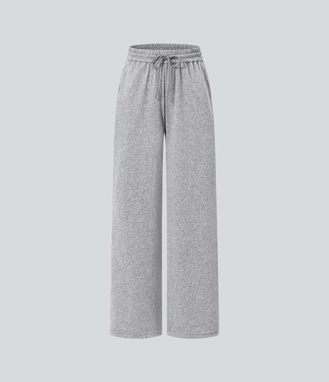 High Waisted Drawstring Pocket Wide Leg Baggy Casual Trousers