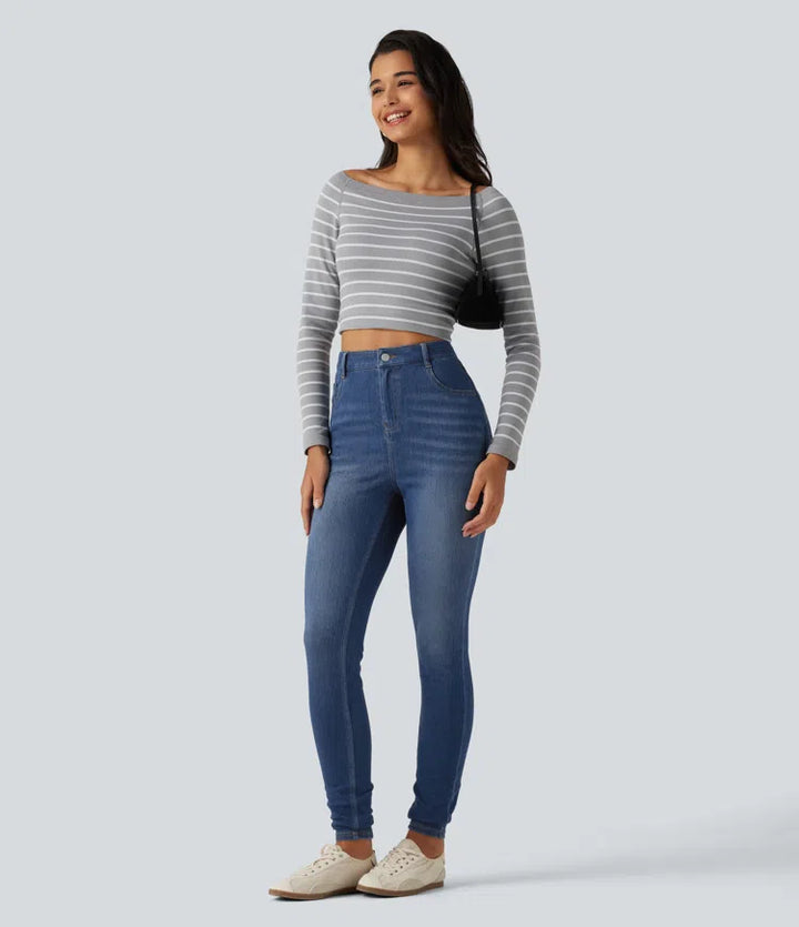 Halara Flex High Waisted Skinny Casual Jeans with Pockets