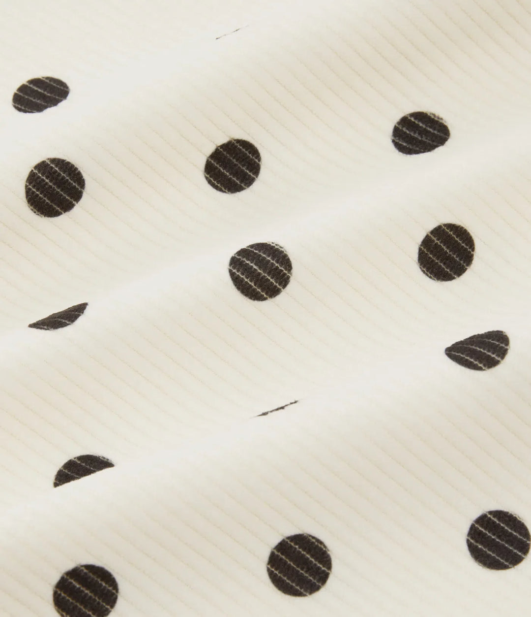 Mid Rise Polka Dot Straight Leg Corduroy Casual Trousers with Pockets