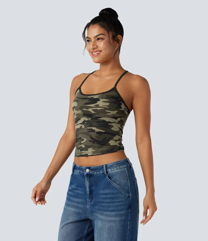 Racerback Camo Casual Tank Top