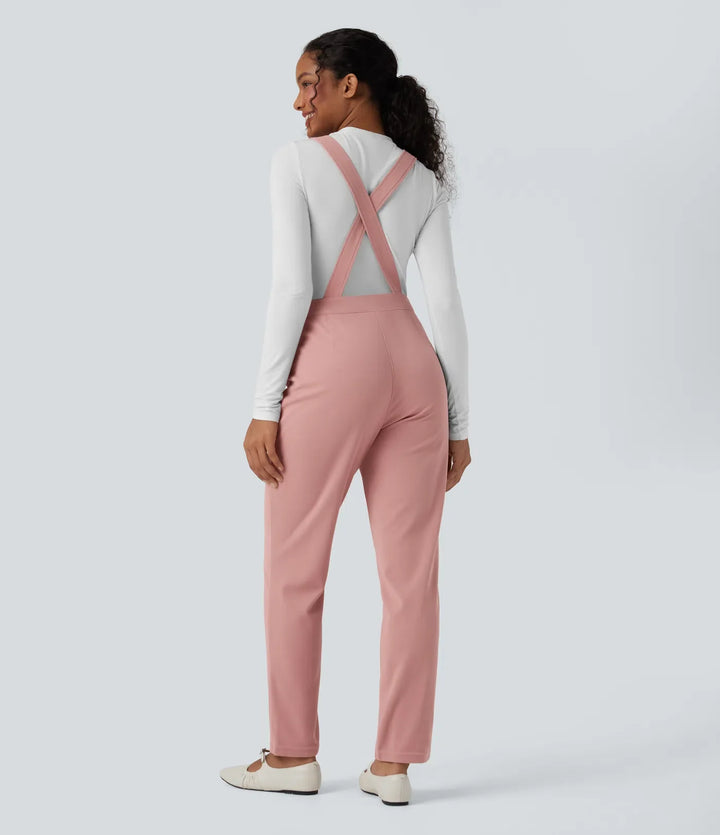 Waffle Casual Overalls with Pockets