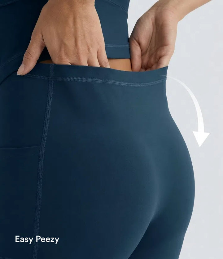 SoftlyZero Airy Backless Twisted Flare Low Support Dance Active Dress-Longer Length-Easy Peezy Edition A-D Cups