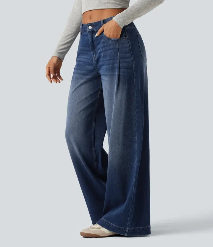Halara Flex Mid Rise Baggy Casual Jeans with Pockets