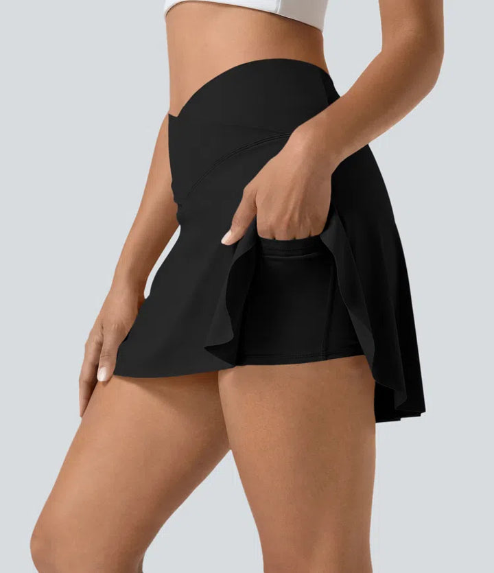 Everyday SoftlyZero Airy Crossover 2-in-1 Side Pocket InstantCool Mini Tennis Skirt-Lucid