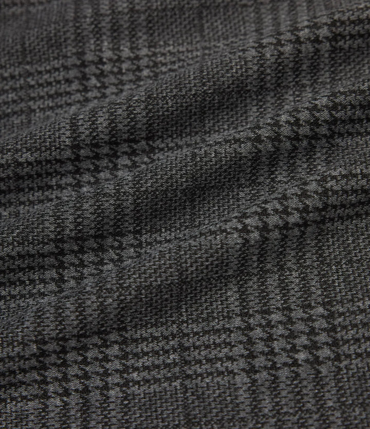 High Neck Sleeveless Bodycon Houndstooth Plaid Midi Work Dress