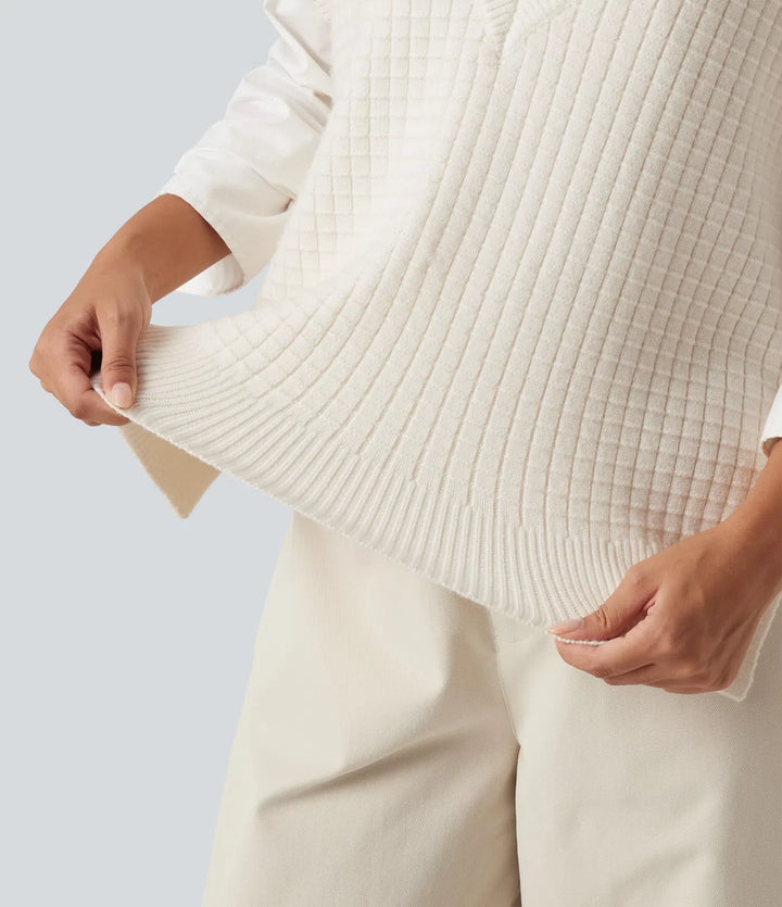 Deep V Neck Casual Jumper Vest