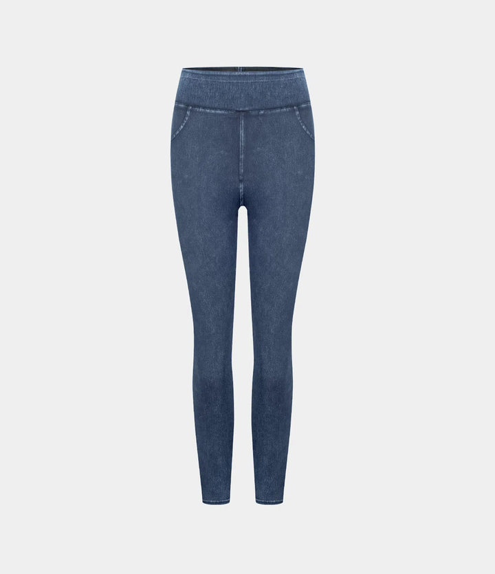 Halara Flex High Waisted Pocket Denim Capri Casual Leggings