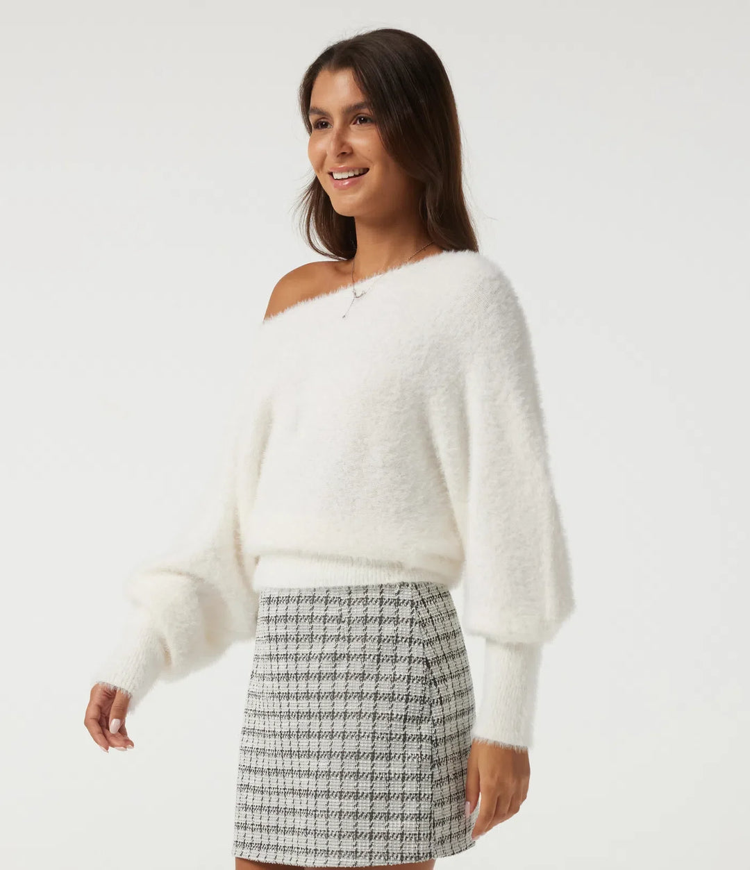 Off Shoulder Bishop Long Sleeve Casual Jumper