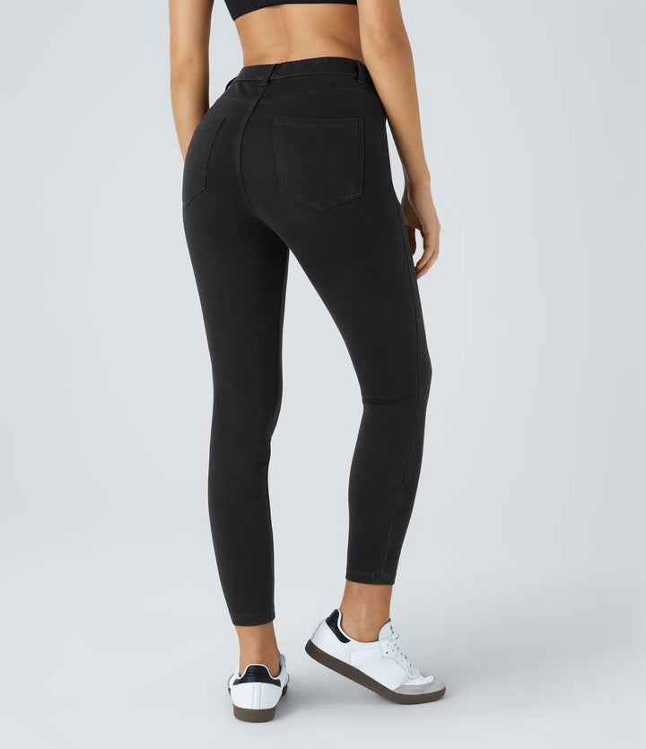 Halara Flex High Waisted Pockets Denim Work Leggings