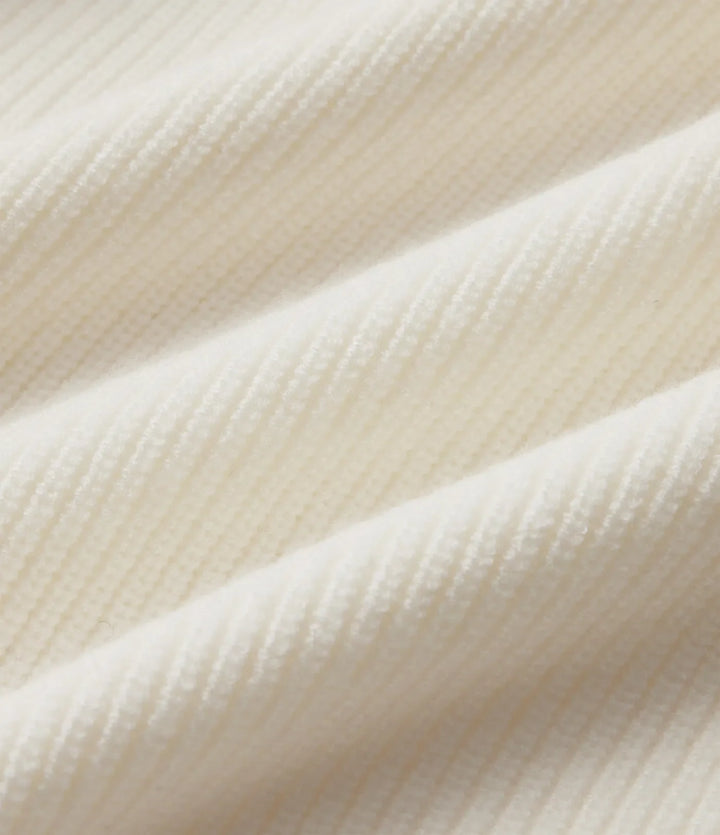 Round Neck Long Sleeve Rolled Hem Work Jumper