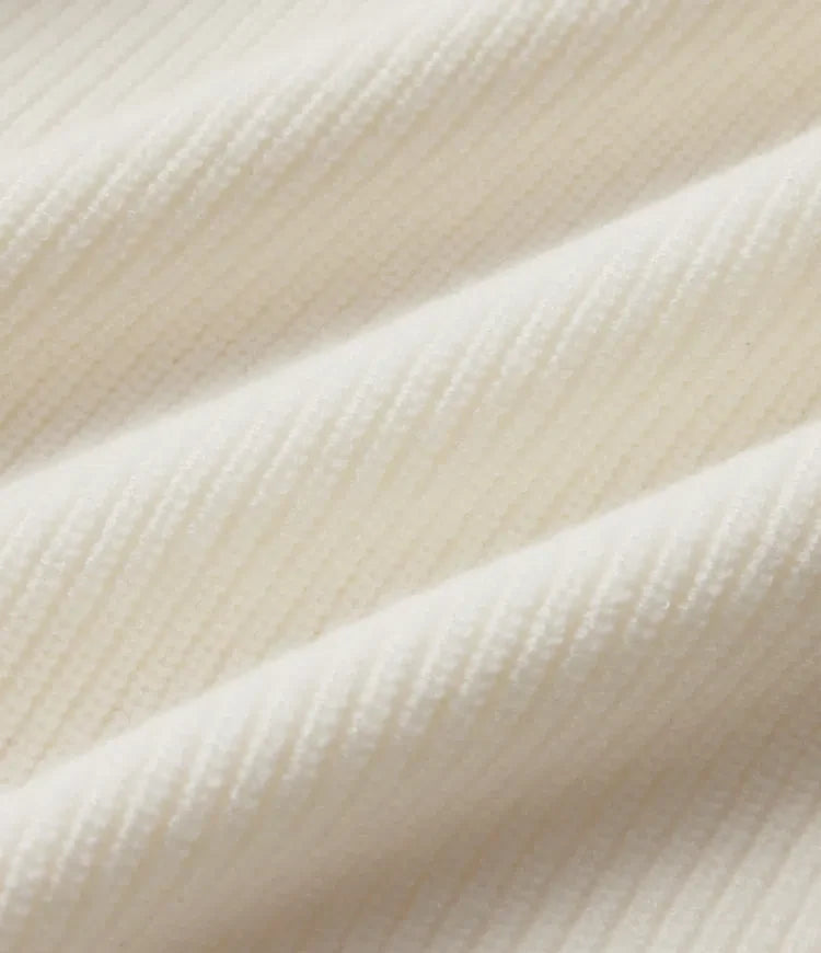 Round Neck Long Sleeve Rolled Hem Work Jumper