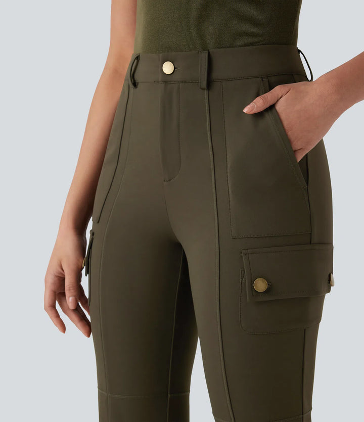 DayStretch Mid Rise Pockets Hiking Cargo Bootcut Trousers