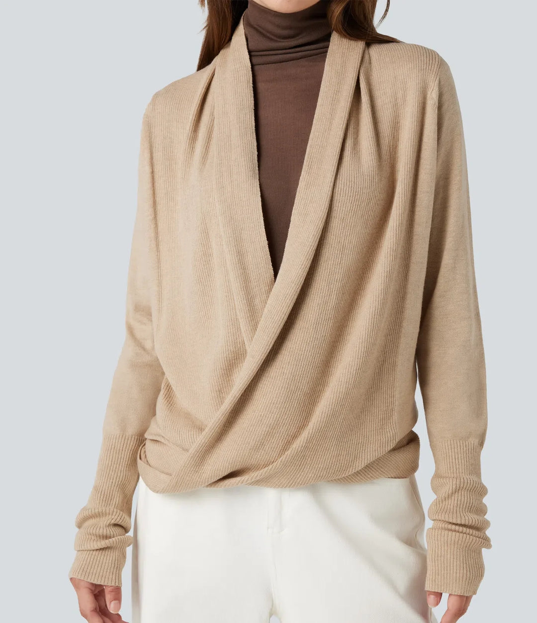 Long Sleeve Wrapped Casual Cardigan