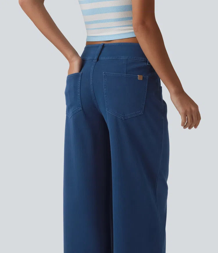 Halara Flex Low Rise Straight Leg colourful Work Jeans with Pockets