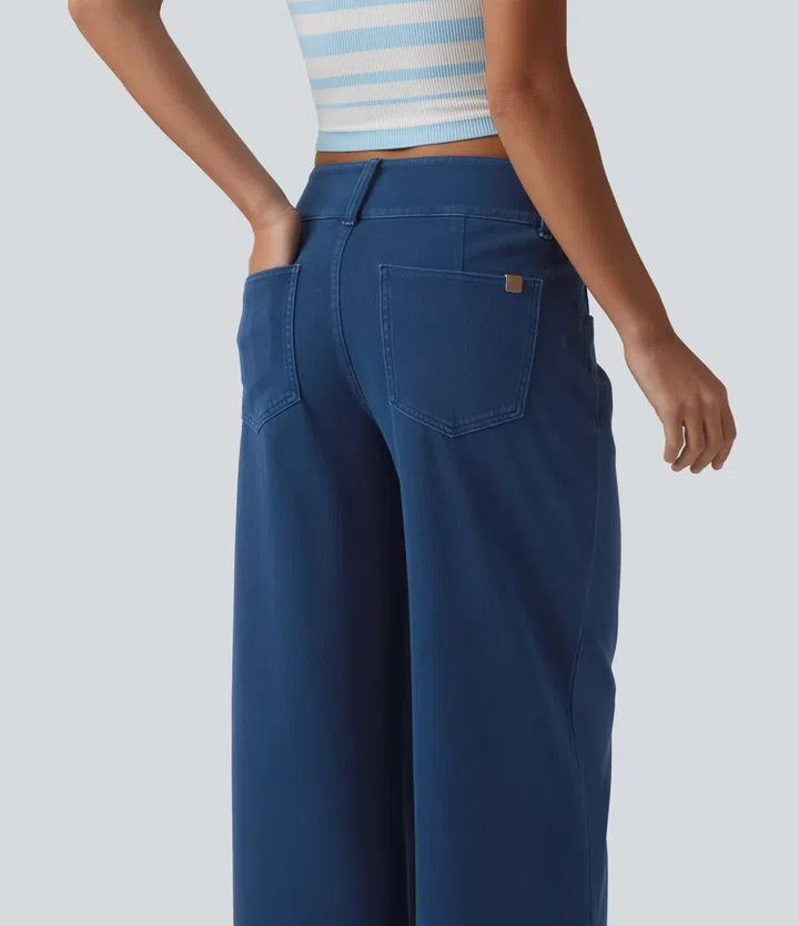 Halara Flex Low Rise Straight Leg colourful Work Jeans with Pockets