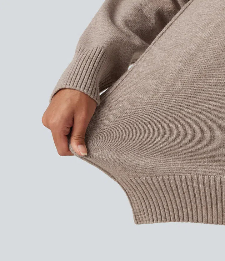 High Neck Long Sleeve Casual Jumper