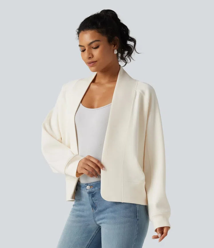 Open Front Long Sleeve Casual Jacket
