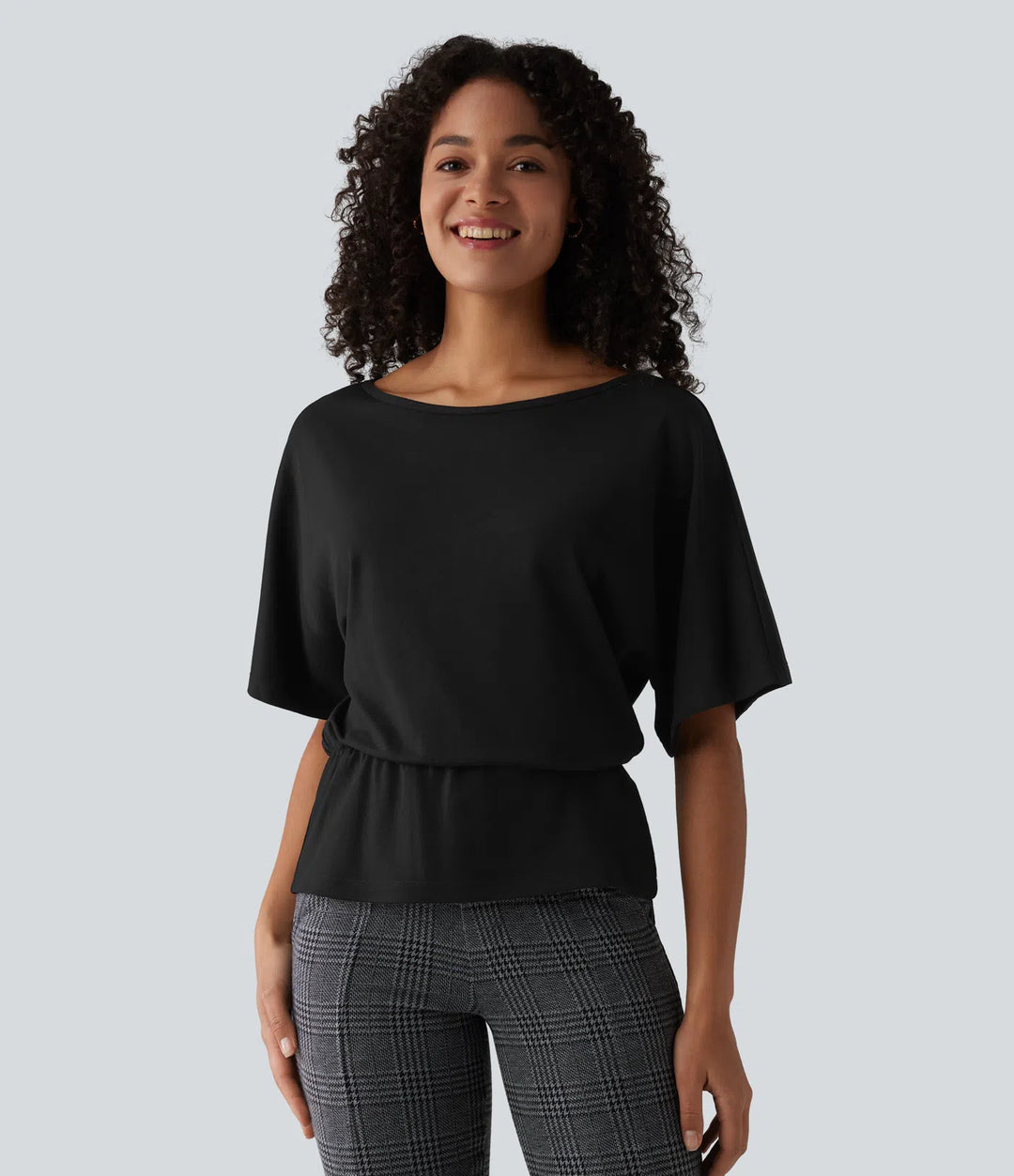 Boat Neck Half Sleeve Work T-Shirt