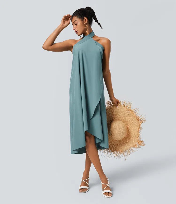 Breezeful High Waisted Wrapped Tie Back Quick Dry Skirt