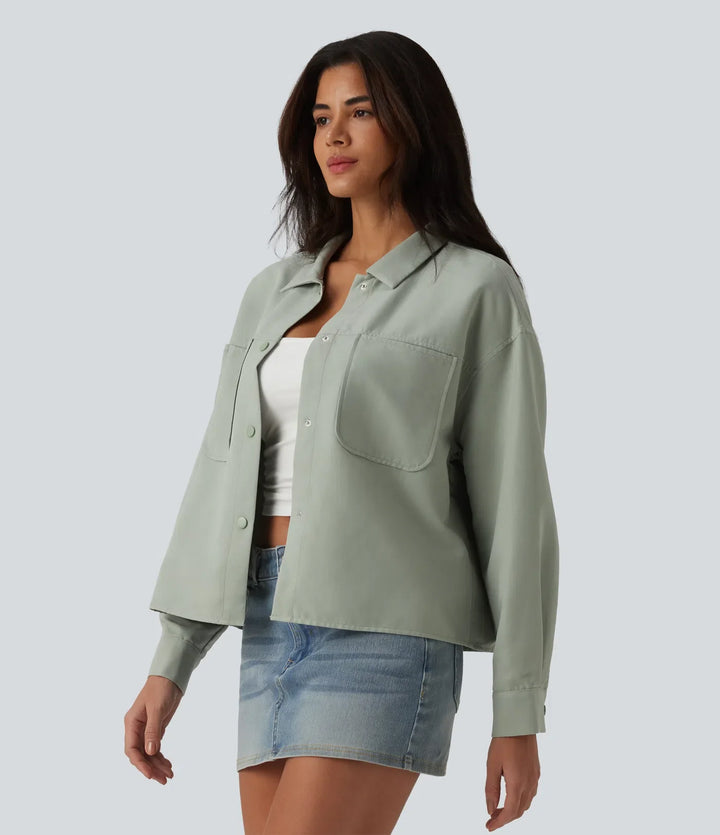 Long Sleeve Casual Jacket with Pockets
