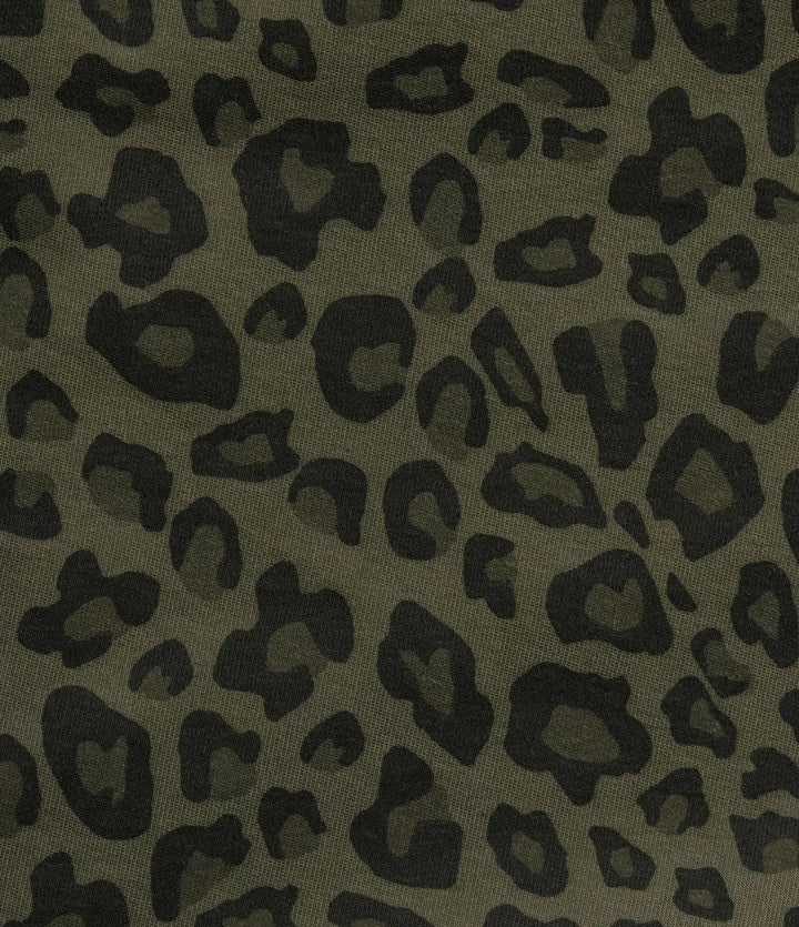 Adjustable Straps Rolled Hem Leopard Print Casual Short Overall with Pockets